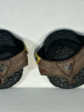 Build-A-Bear Brown and Black Kids Sandals with Paw Accent